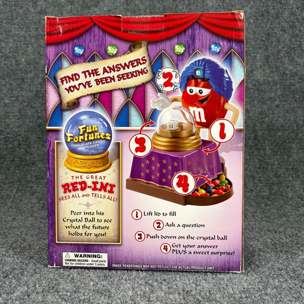 M&Ms Fun Fortunes The Great Red-Ini Candy Dispenser Limited Edition Collectible - Picture 3 of 7